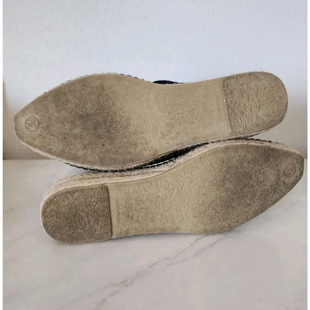 Salvi Handmade In Spain Sling Back Leather Suede Espadrille Shoes 39 EU/US 8.5